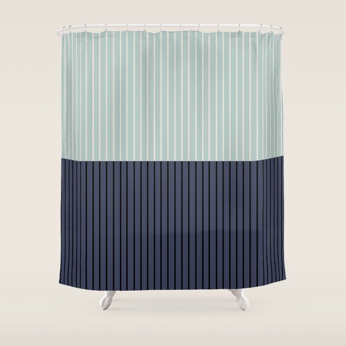Color Block Lines XI Shower Curtain Gallery Image 1