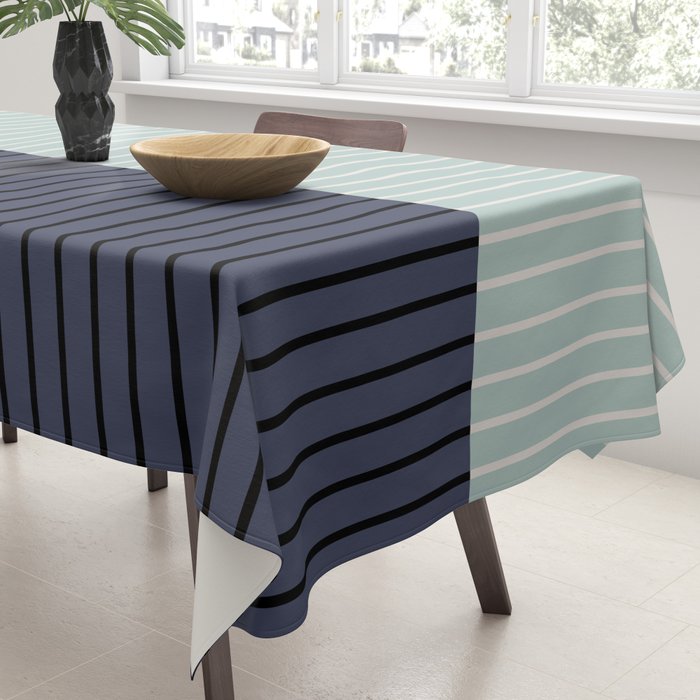 Color Block Lines XI Tablecloth Gallery Image 3