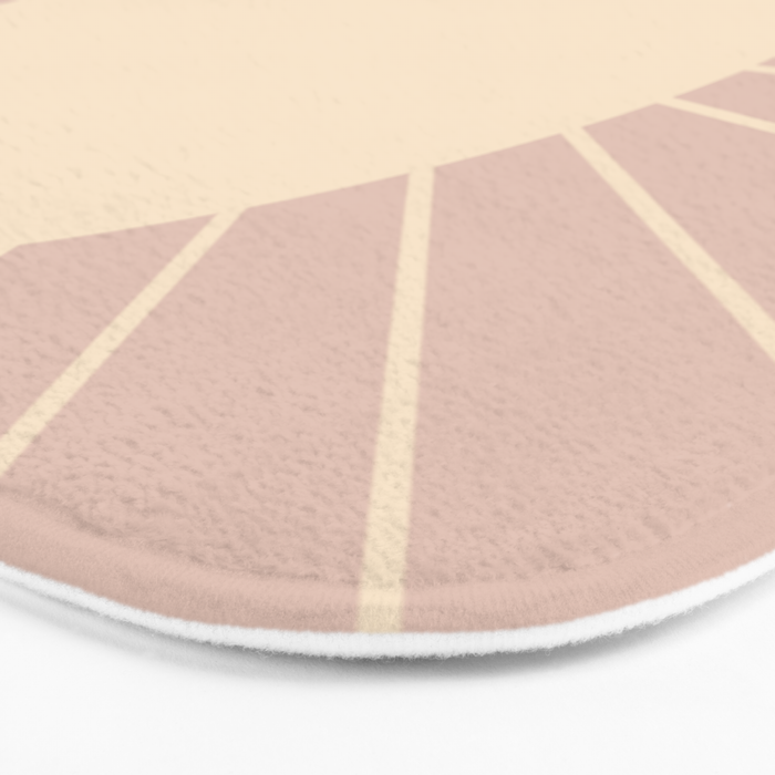 Minimal Sunrays - Neutral Pink Bath Mat Gallery Image 3