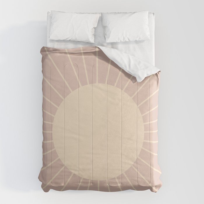 Minimal Sunrays - Neutral Pink Comforter Gallery Image 6