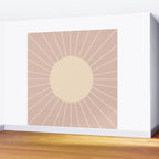 Minimal Sunrays - Neutral Pink Wall Mural Gallery Image 2