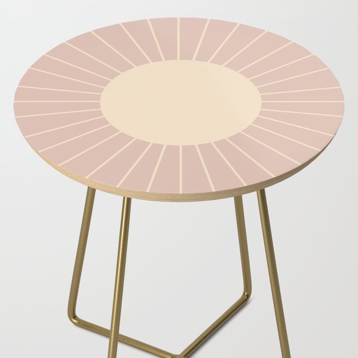 Minimal Sunrays - Neutral Pink Side Table Gallery Image 2
