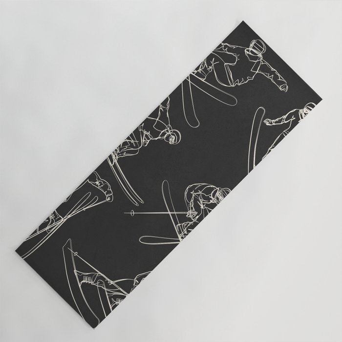 Minimal Skiers Line Art 1 Yoga Mat Gallery Image 1