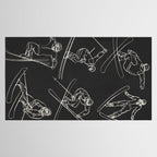 Minimal Skiers Line Art 1 Tablecloth Gallery Image 2