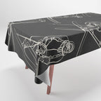 Minimal Skiers Line Art 1 Tablecloth Gallery Image 1