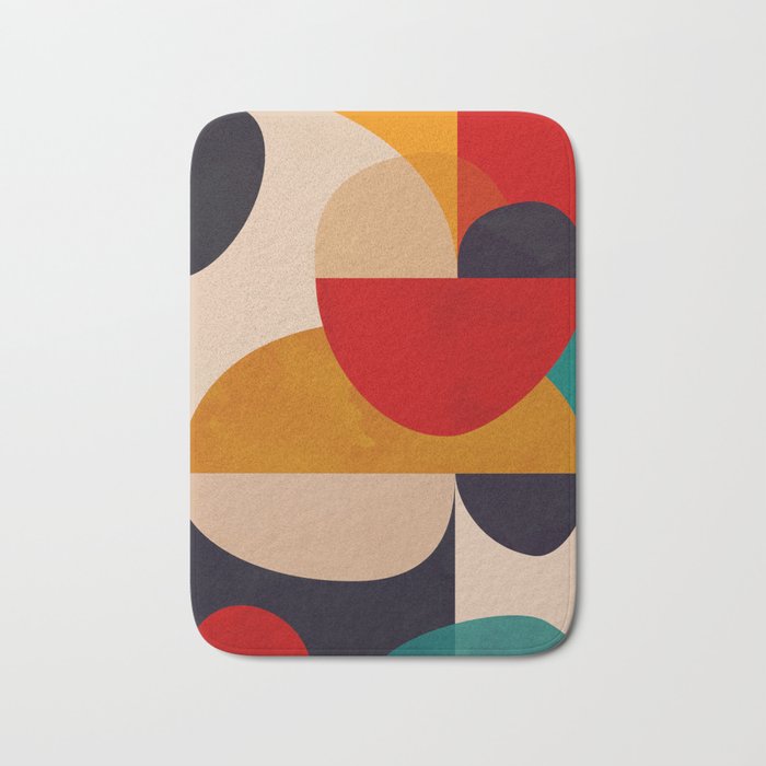Modern Abstract Mid Century 2 Bath Mat Gallery Image 1