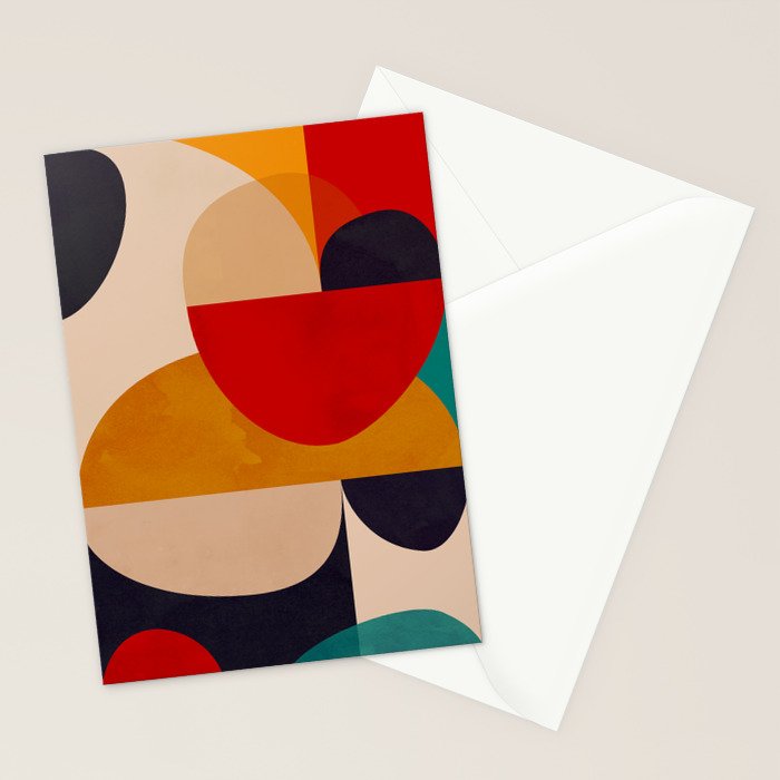 Modern Abstract Mid Century 2 Stationery Card Gallery Image 2