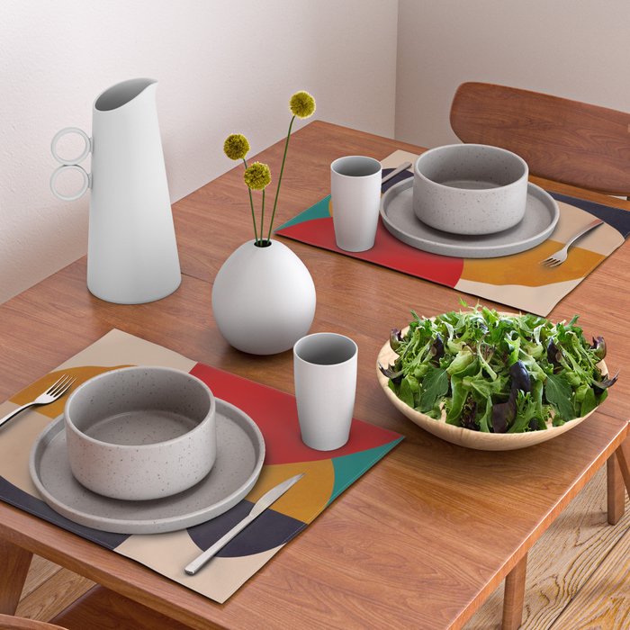 Modern Abstract Mid Century 2 Placemat Gallery Image 2