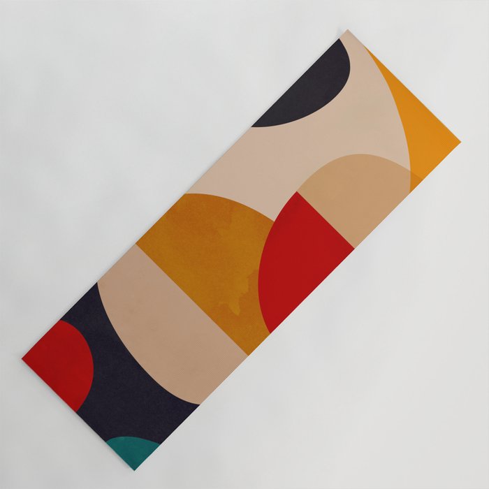 Modern Abstract Mid Century 2 Yoga Mat Gallery Image 1