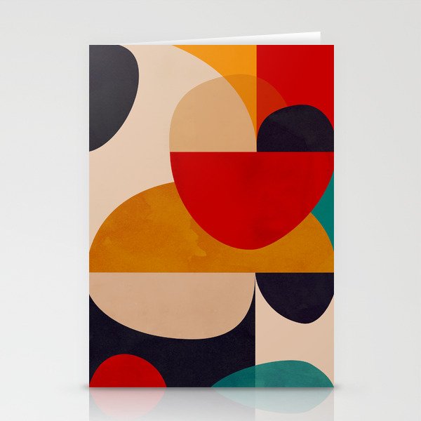 Modern Abstract Mid Century 2 Stationery Card Gallery Image 1