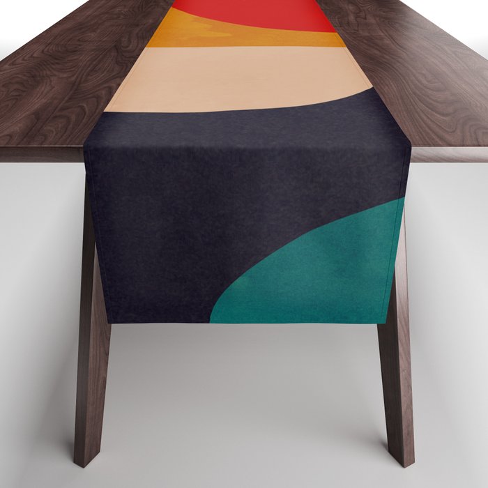 Modern Abstract Mid Century 2 Table Runner Gallery Image 1