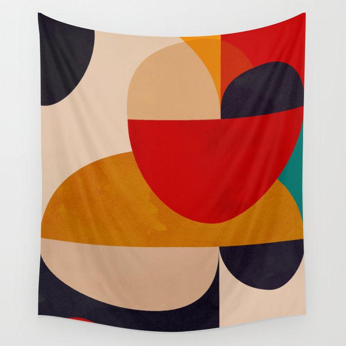 Modern Abstract Mid Century 2 Wall Tapestry Gallery Image 4