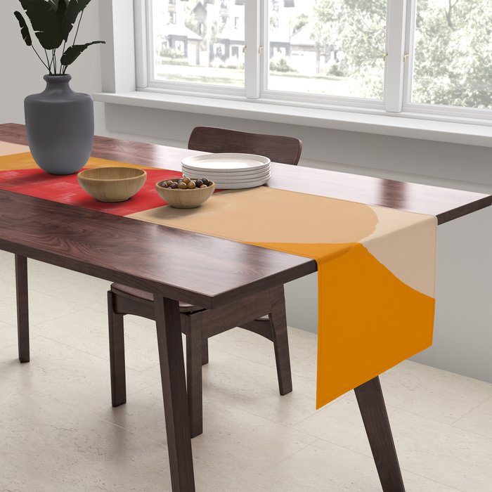 Modern Abstract Mid Century 2 Table Runner Gallery Image 2