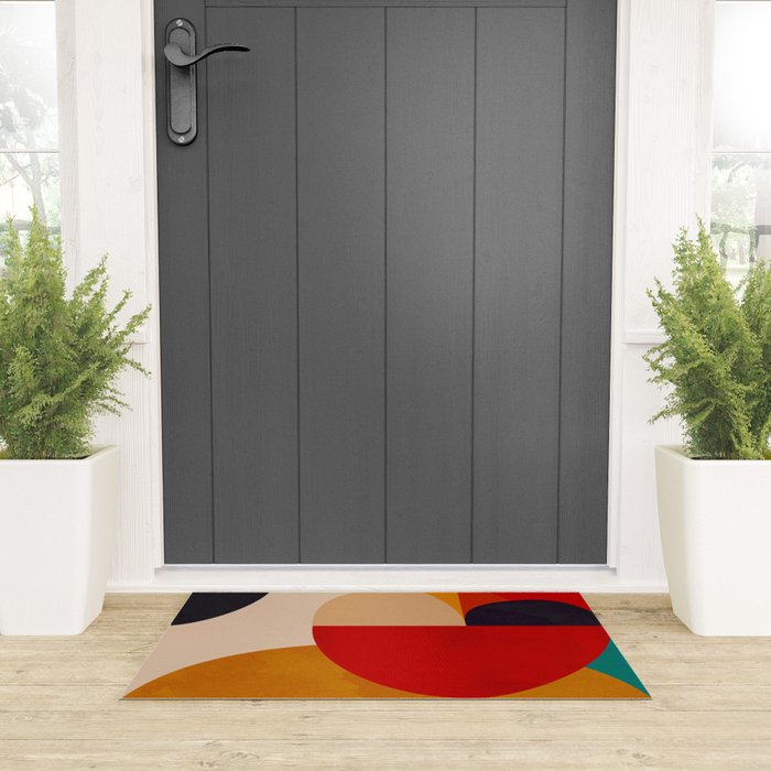 Modern Abstract Mid Century 2 Welcome Mat Gallery Image 3