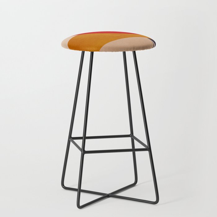 Modern Abstract Mid Century 2 Stool Gallery Image 1