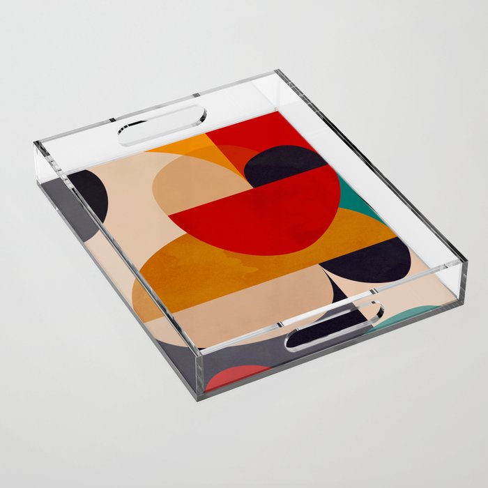Modern Abstract Mid Century 2 Acrylic Tray Gallery Image 1
