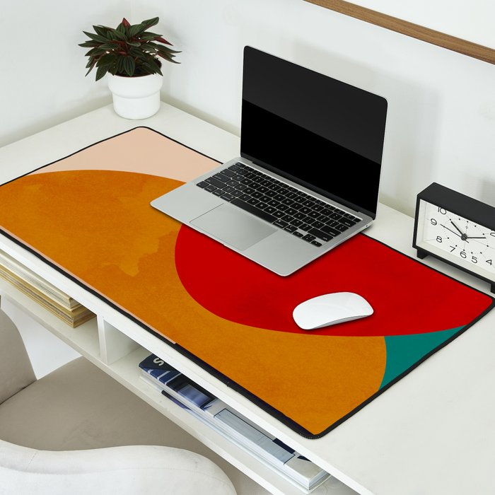 Modern Abstract Mid Century 2 Desk Mat Gallery Image 2