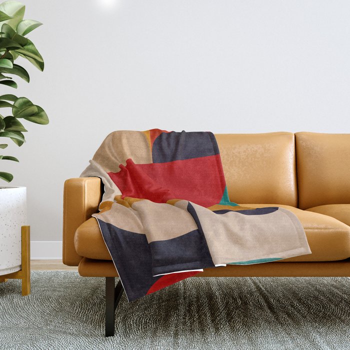Modern Abstract Mid Century 2 Throw Blanket Gallery Image 1