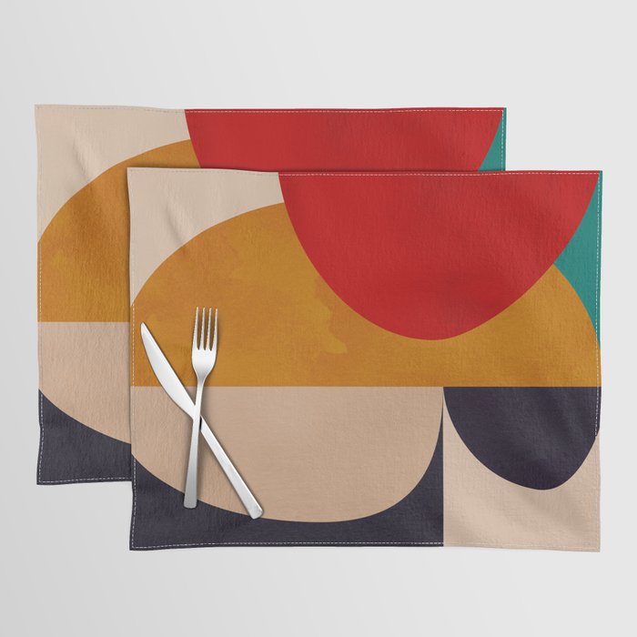Modern Abstract Mid Century 2 Placemat Gallery Image 1