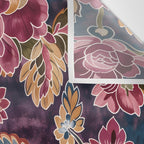 Exotic Plum Bohemian Floral Wall Tapestry Gallery Image 3