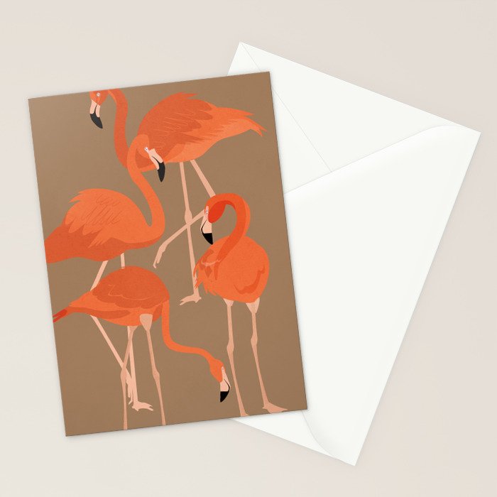 Graceful Flamingos 2 Stationery Card Gallery Image 2