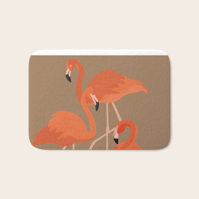 Graceful Flamingos 2 Bath Mat Gallery Image 1