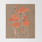 Graceful Flamingos 2 Throw Blanket Gallery Image 2
