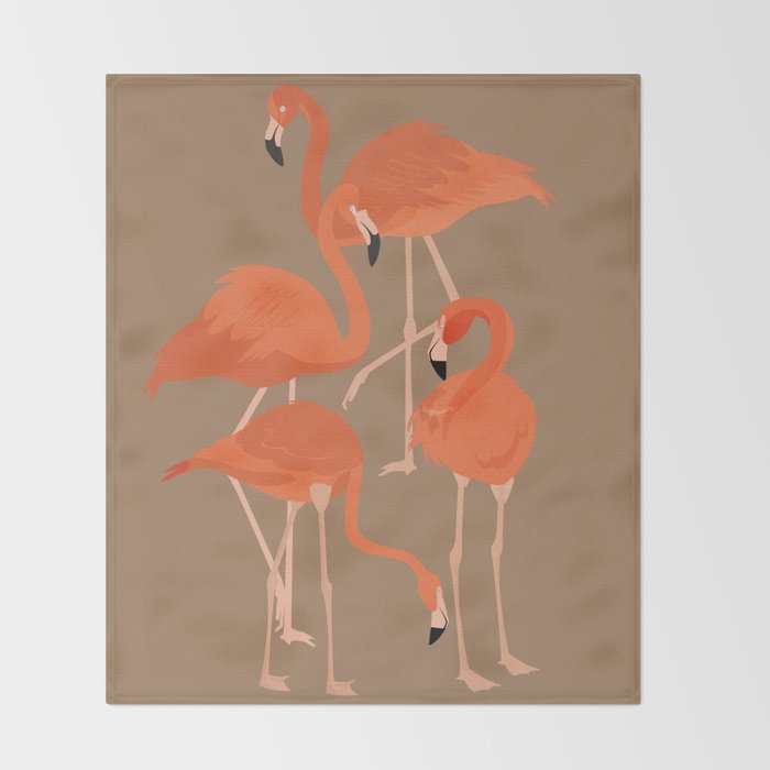 Graceful Flamingos 2 Throw Blanket Gallery Image 2