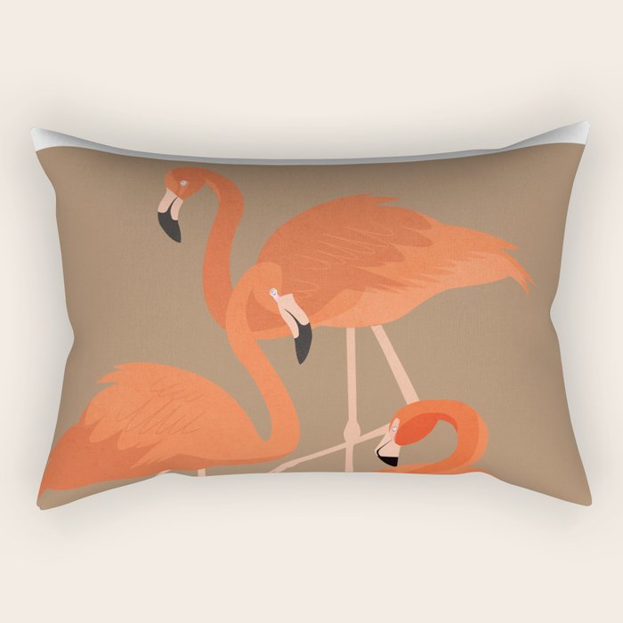 Graceful Flamingos 2 Rectangular Pillow Gallery Image 2