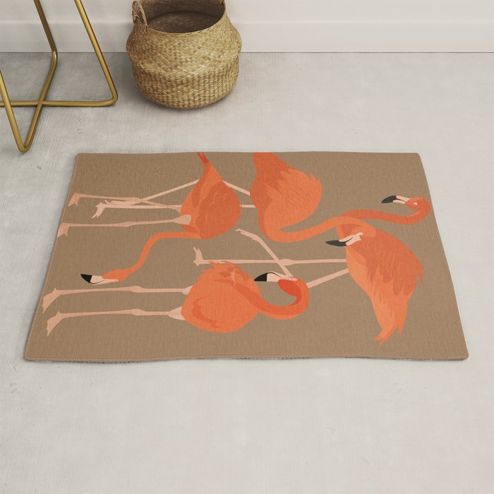 Graceful Flamingos 2 Rug Gallery Image 1