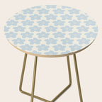 Light Blue And Cream Retro Flower Side Table Gallery Image 2