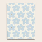 Light Blue And Cream Retro Flower Notebook Gallery Image 4