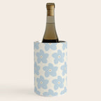Light Blue And Cream Retro Flower Wine Chiller Gallery Image 1