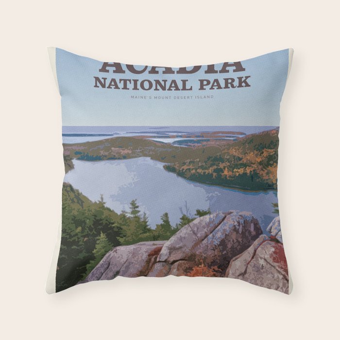 Visit the Acadia National Park Throw Pillow Gallery Image 6