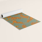 Modern Tigers with red lips illustration  Yoga Mat Gallery Image 2