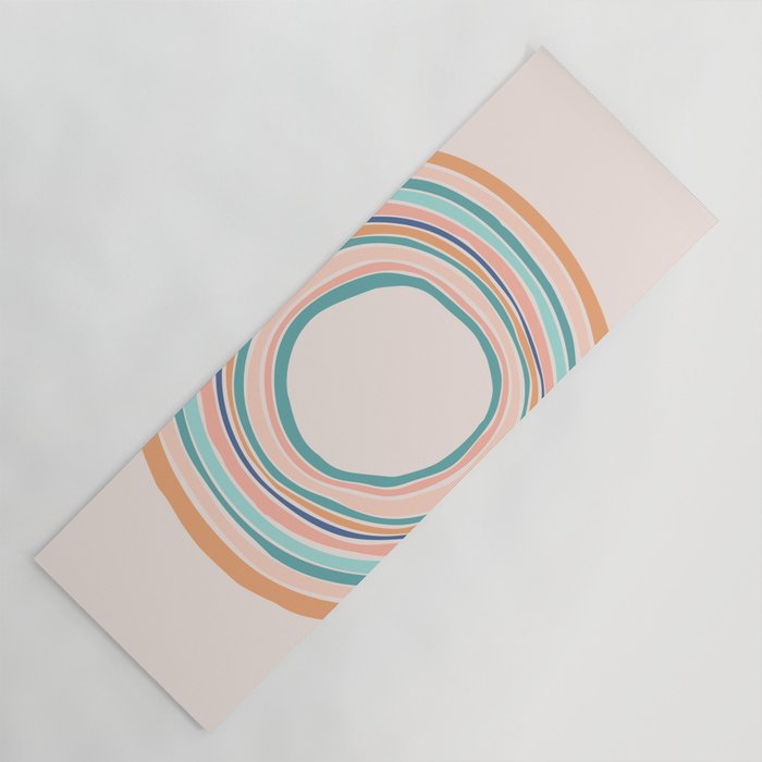 Time Travel - Colorful Rings Yoga Mat Gallery Image 1