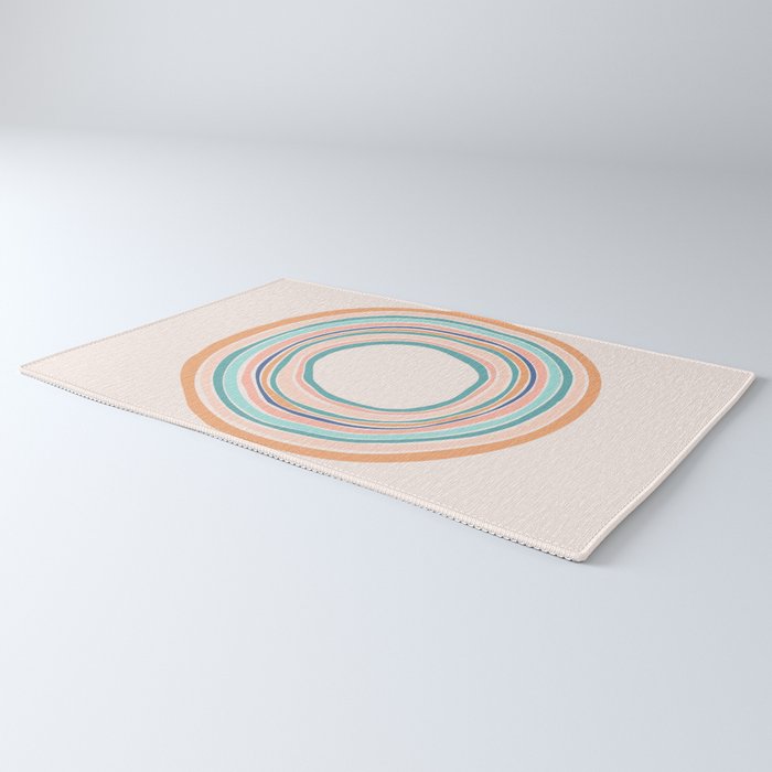 Time Travel - Colorful Rings Rug Gallery Image 3