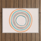 Time Travel - Colorful Rings Outdoor Rug Gallery Image 1