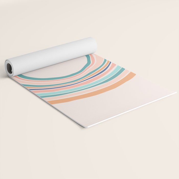Time Travel - Colorful Rings Yoga Mat Gallery Image 2