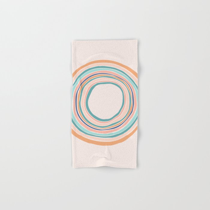Time Travel - Colorful Rings Bath Towel Gallery Image 1