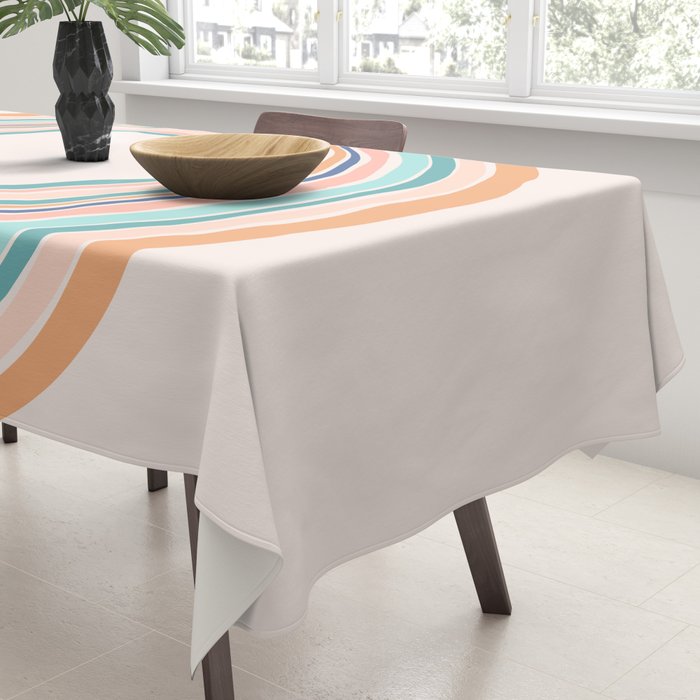 Time Travel - Colorful Rings Tablecloth Gallery Image 3