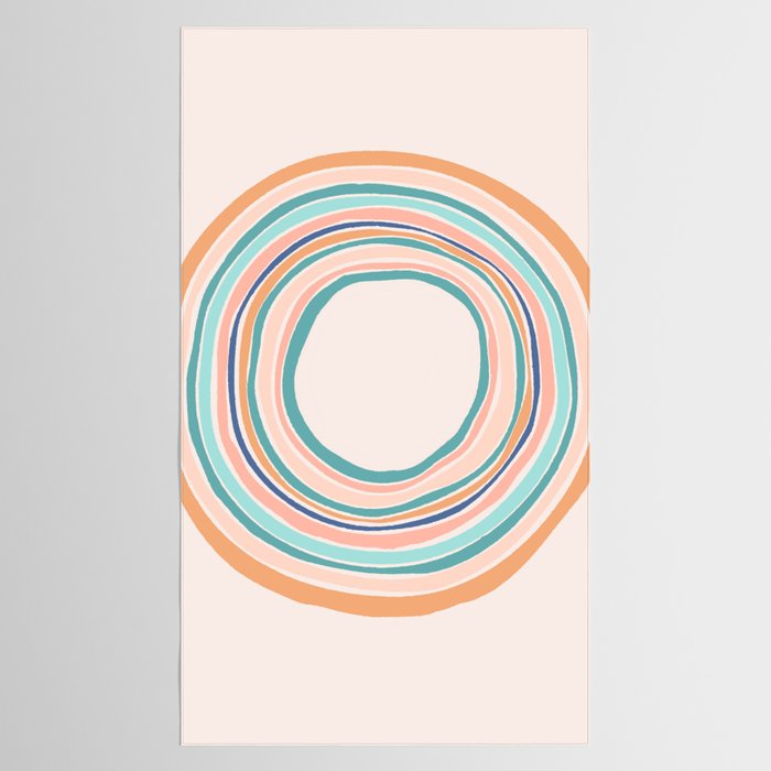 Time Travel - Colorful Rings Tablecloth Gallery Image 2