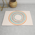 Time Travel - Colorful Rings Rug Gallery Image 1