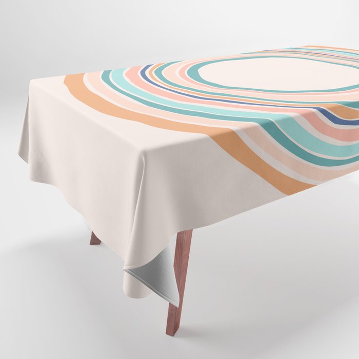 Time Travel - Colorful Rings Tablecloth Gallery Image 1