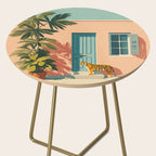 Tiger at Tropical Doorway Side Table Gallery Image 2