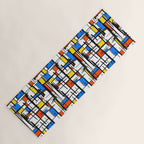 Bauhaus Aesthetic Piet Mondrian De Stijl Inspired Painted Pattern Yoga Mat Gallery Image 1