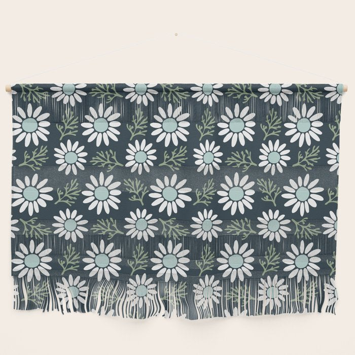 Coming Up Daisies . Navy Wall Hanging Gallery Image 1
