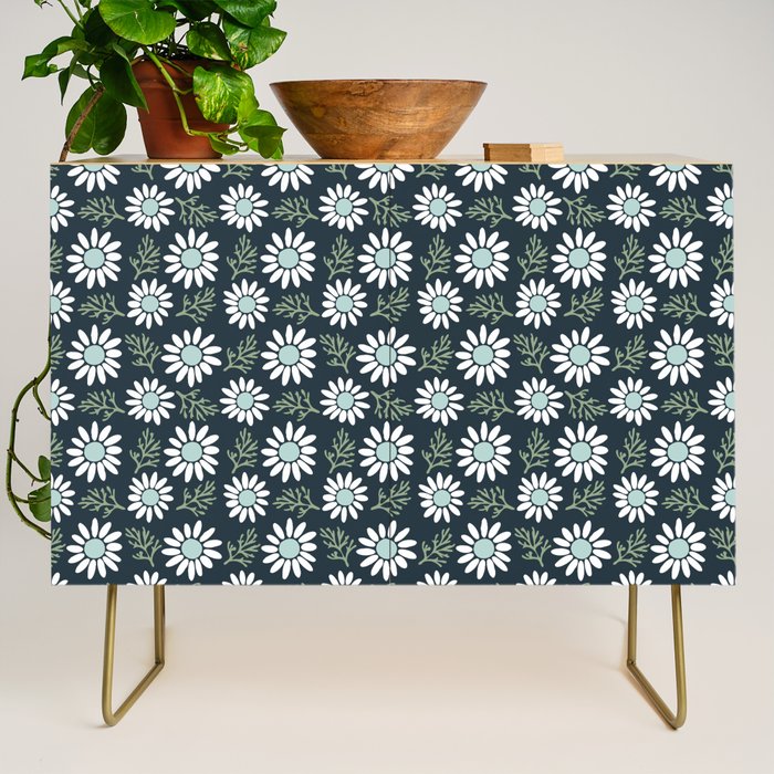 Coming Up Daisies . Navy Credenza Gallery Image 1