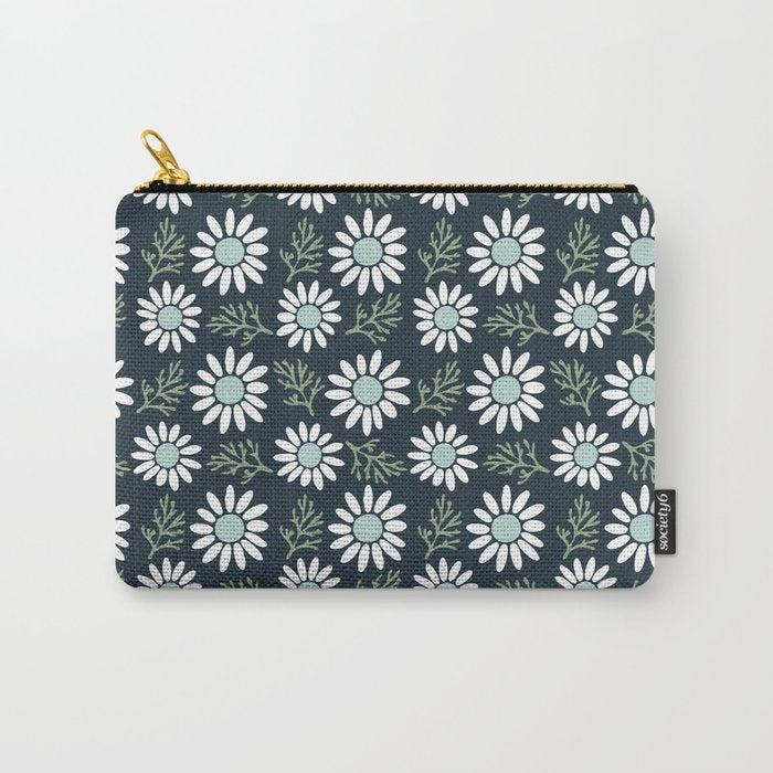 Coming Up Daisies . Navy Carry All Pouch Gallery Image 1