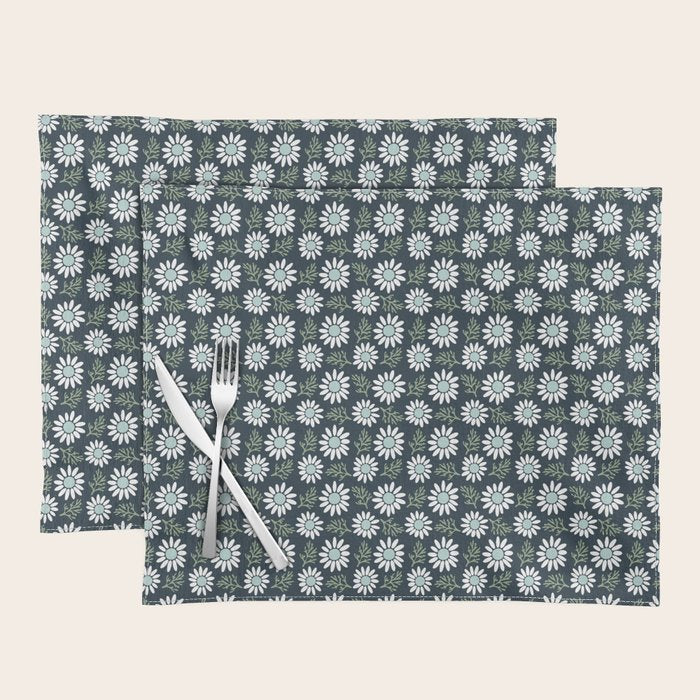 Coming Up Daisies . Navy Placemat Gallery Image 1